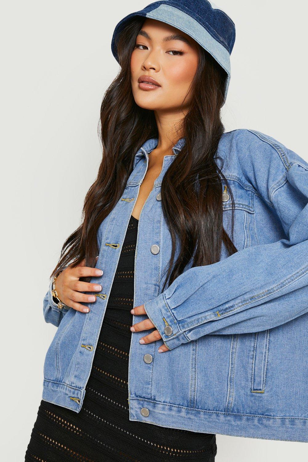 Balloon Sleeve Oversized Denim Jacket | boohoo USA
